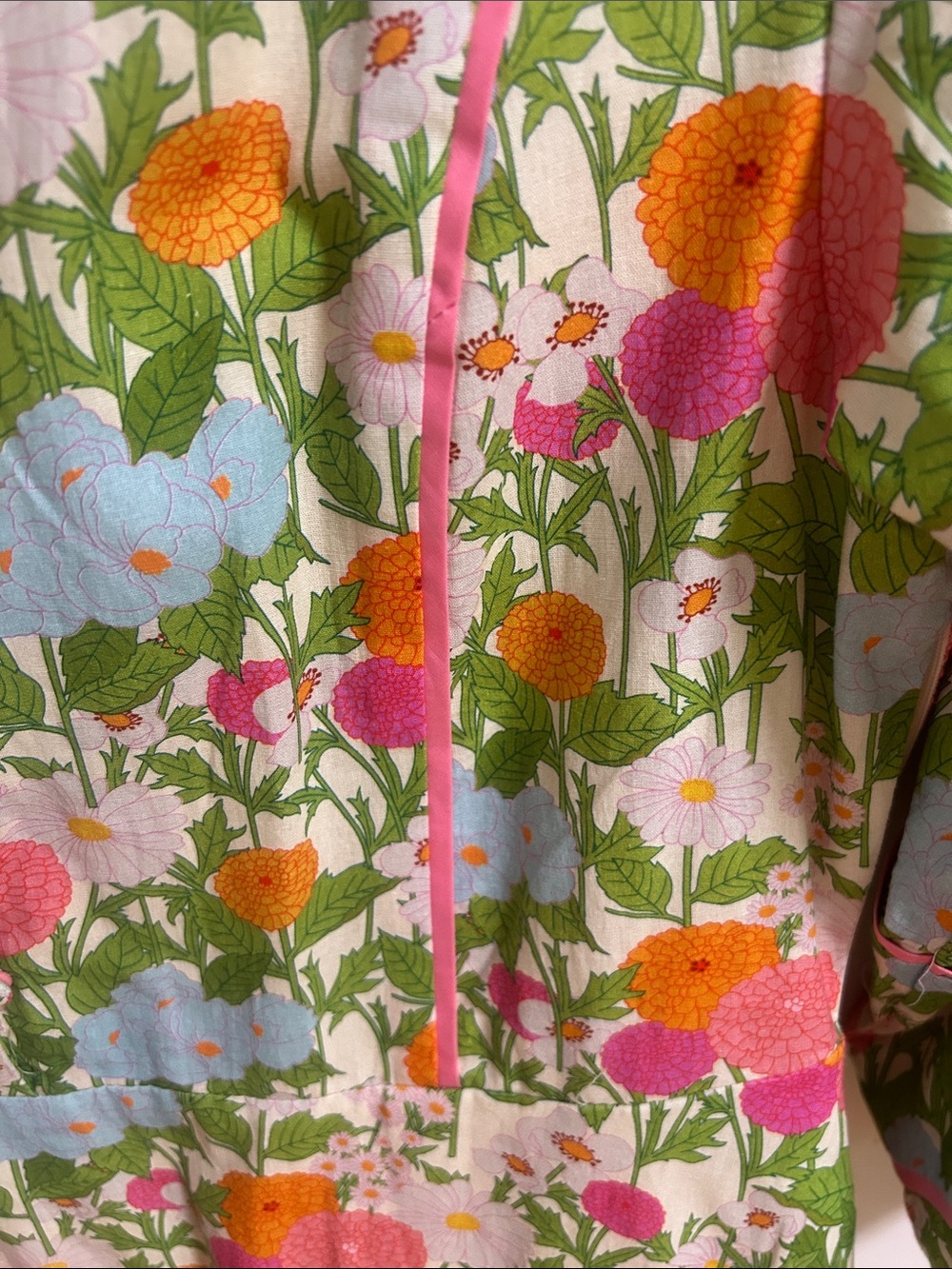 Tuckernuck Hyacinth House Floral Cotton Midi Dress in Pink & Green NWT XS - Picture 4 of 11